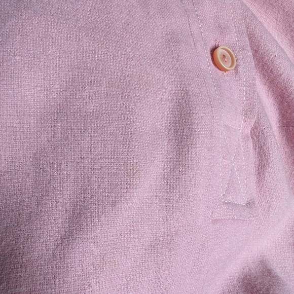 Vintage 60s pink mauve belted pullover tunic top - Picture 7 of 7